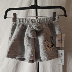 DISNEY Forever 21  kids fleece sleep shorts with Thumper embroidery. Size 5/6